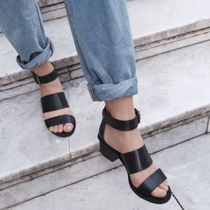Madewell 3 strap sandals.